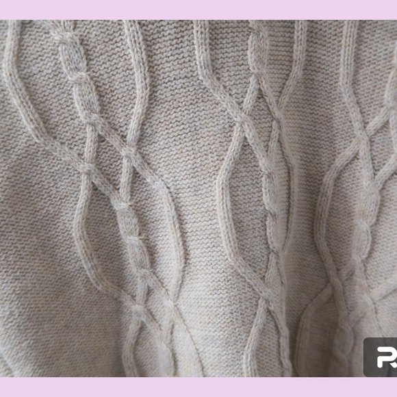 H&M kids children's girl's wool blend knit sweater in cream size 12-18M. - Picture 4 of 7